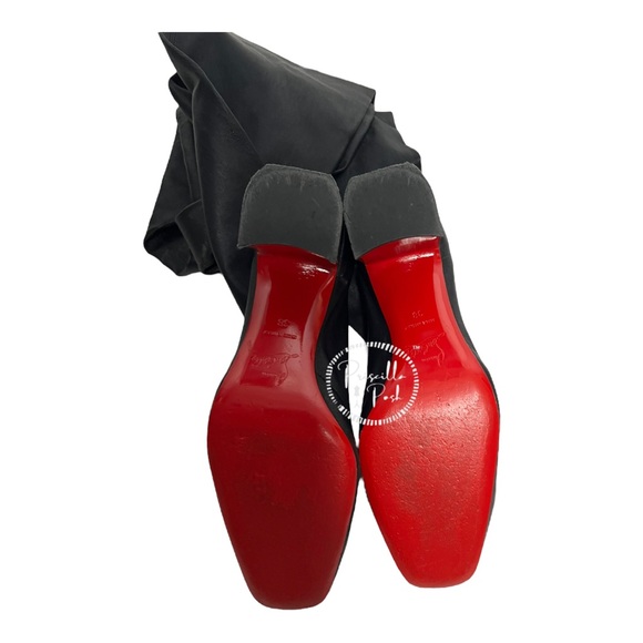 Christian Louboutin Sursamoto Black Leather Over-The-Knee Thigh High Boots 38 - Picture 13 of 14